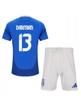 Italien Matteo Darmian #13 Heimtrikotsatz für Kinder EM 2024 Kurzarm (+ Kurze Hosen)